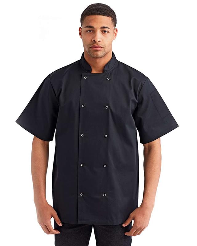 Ten Studded Front Chef Short Sleeve Coat