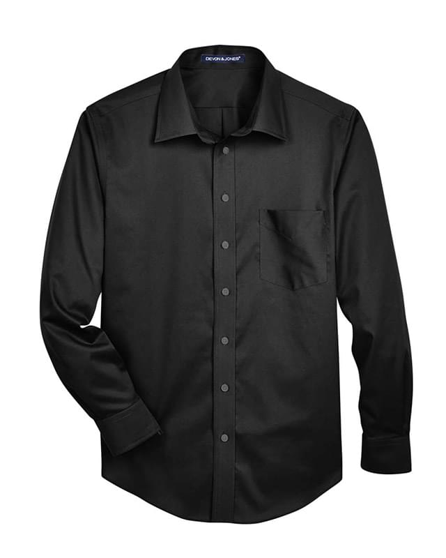Men's Crown Collection® Tall Solid Stretch Twill Woven Dress Shirt