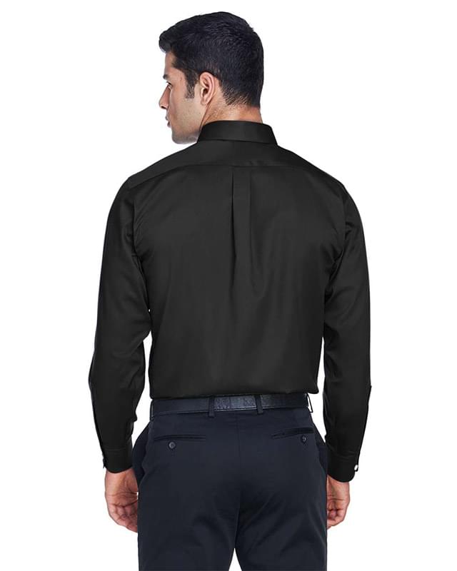 Men's Crown Collection® Tall Solid Stretch Twill Woven Dress Shirt
