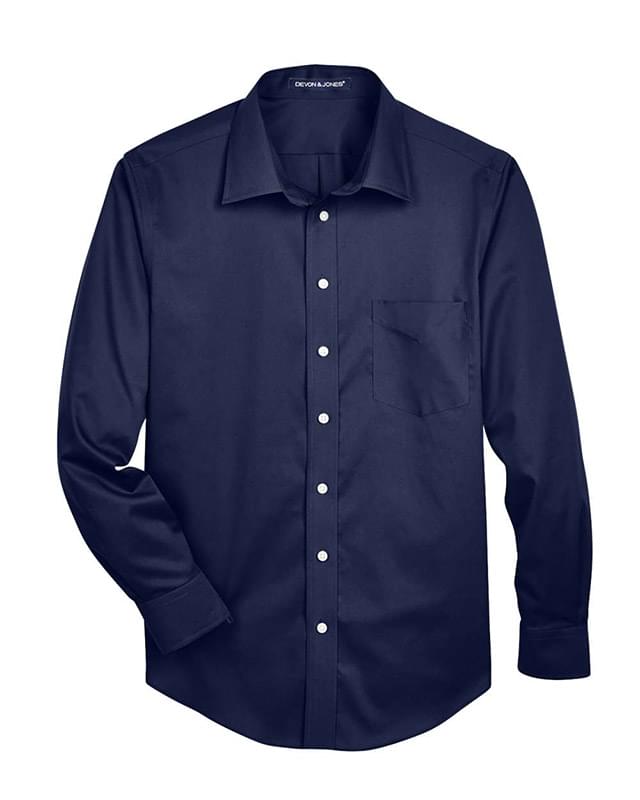 Men's Crown Collection® Tall Solid Stretch Twill Woven Dress Shirt
