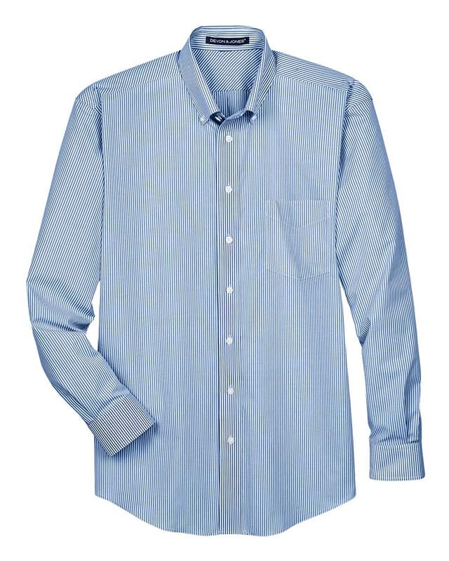 Men's Crown Collection® Banker Stripe Woven Dress Shirt