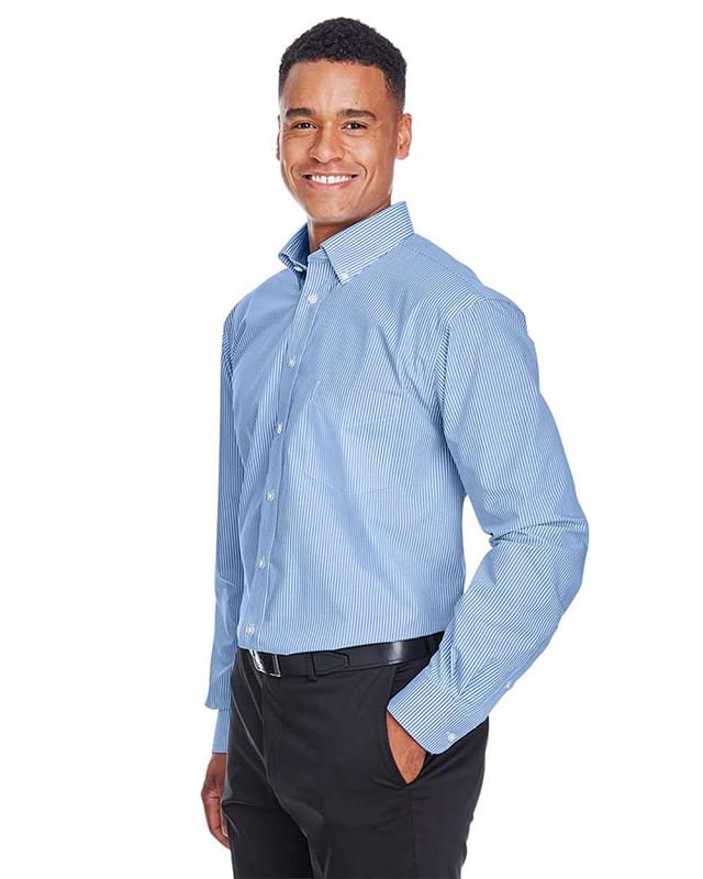 Men's Crown Collection® Banker Stripe Woven Dress Shirt