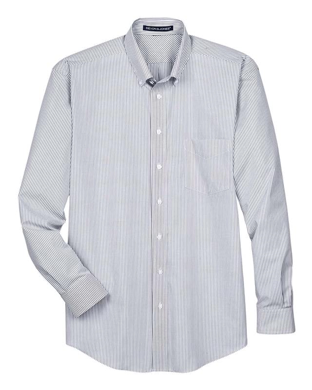 Men's Crown Collection® Banker Stripe Woven Dress Shirt