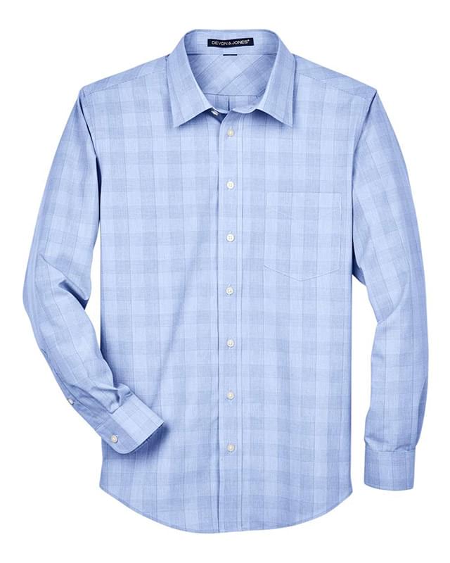 Men's Crown Collection® Glen Plaid Woven Dress Shirt