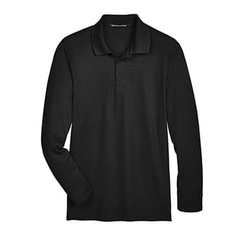 Men's CrownLux Performance® Plaited Long Sleeve Polo