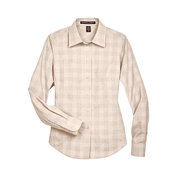 Women's Crown Collection® Glen Plaid Woven Dress Shirt